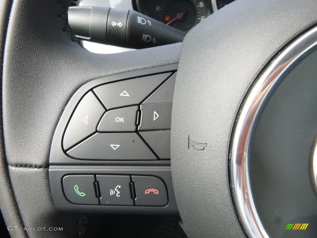 2018 Fiat 500X Pop AWD Black Steering Wheel Photo #128932110