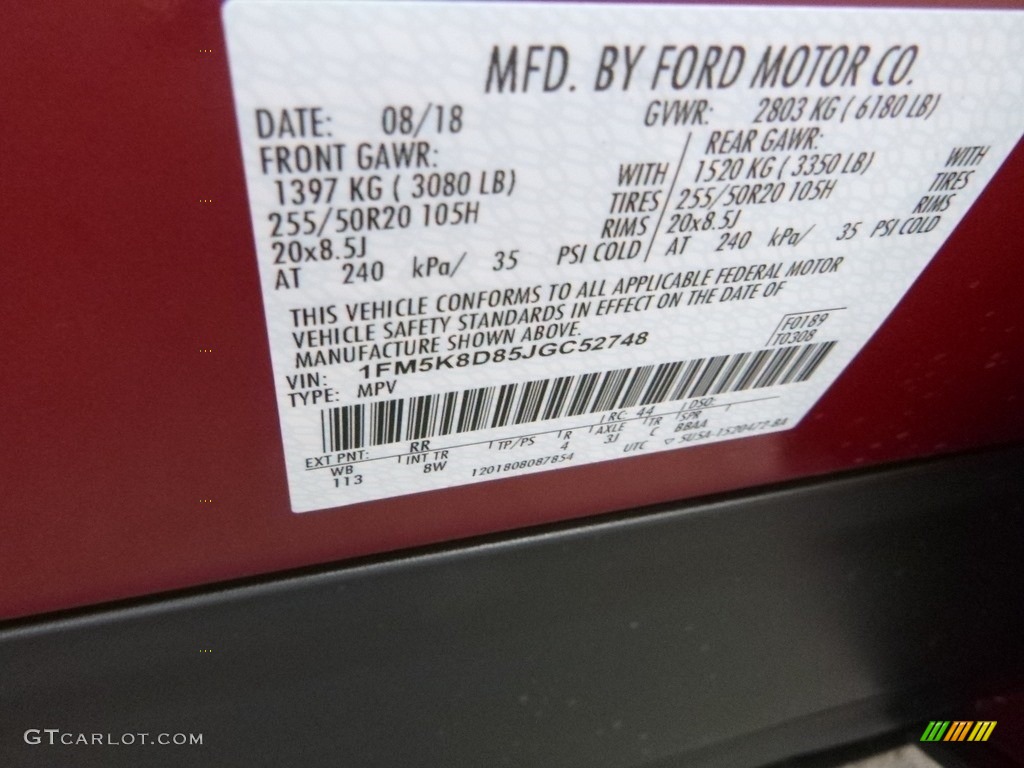 2018 Explorer XLT 4WD - Ruby Red / Ebony Black photo #11