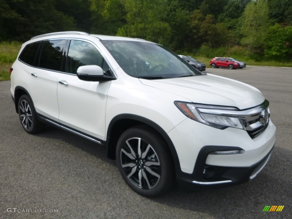 White Diamond Pearl 2019 Honda Pilot Touring AWD Exterior Photo #128939061