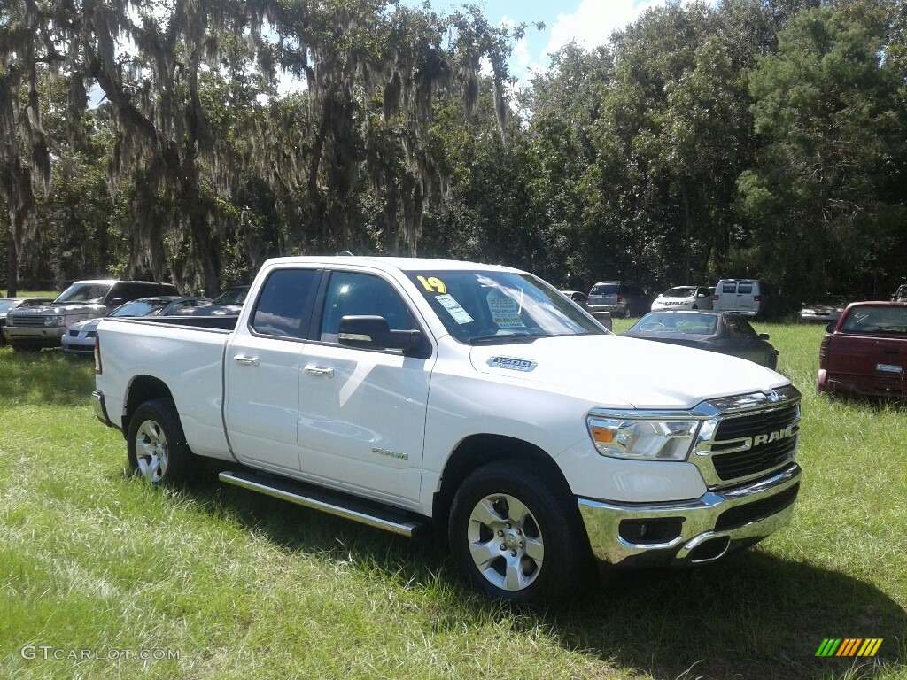 2019 1500 Big Horn Quad Cab 4x4 - Bright White / Black photo #6