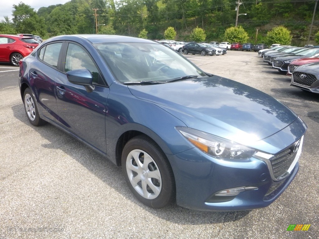 2018 MAZDA3 Sport 4 Door - Eternal Blue Mica / Black photo #2