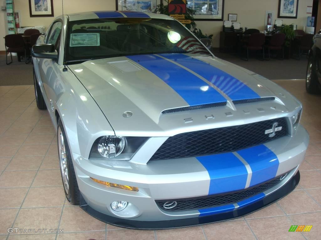 2008 Mustang Shelby GT500KR Coupe - Brilliant Silver Metallic / Black photo #8