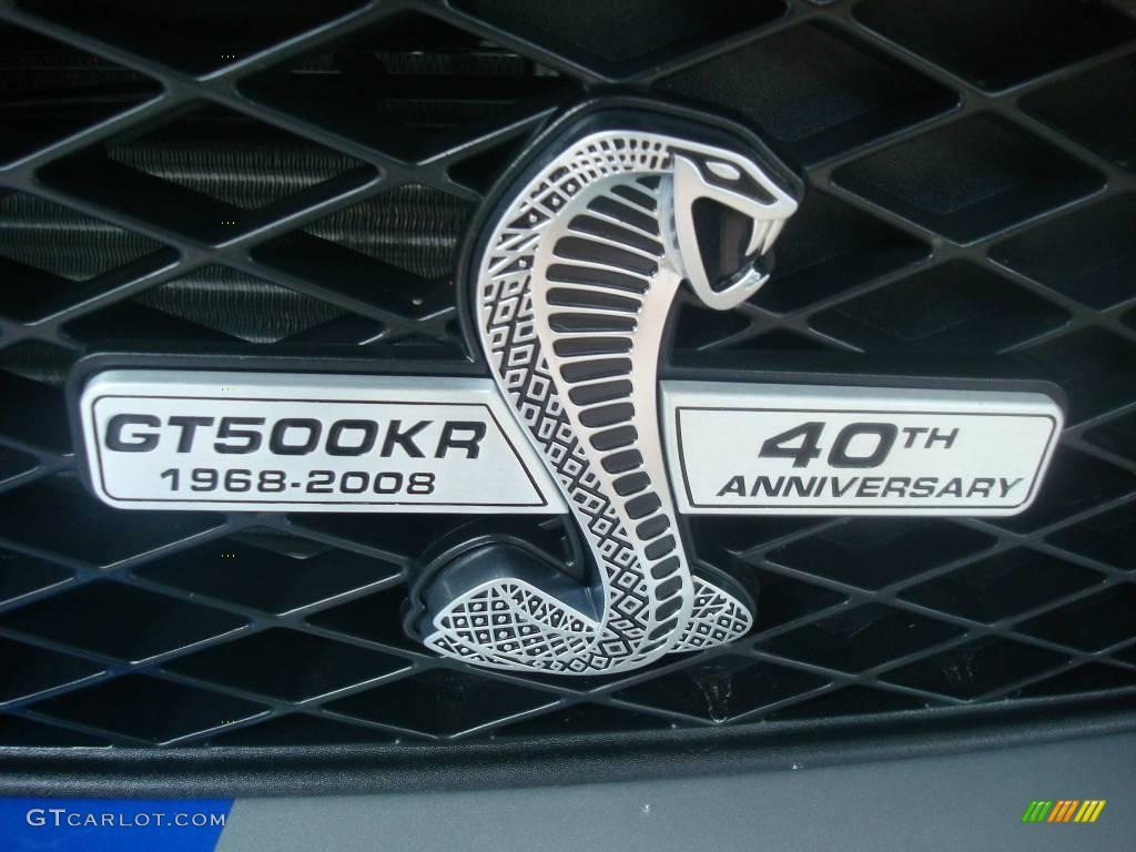 2008 Mustang Shelby GT500KR Coupe - Brilliant Silver Metallic / Black photo #35