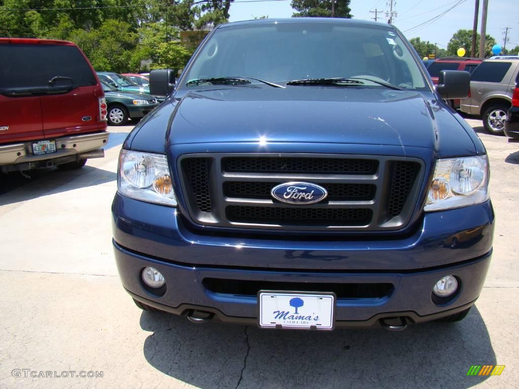 2008 F150 STX SuperCab 4x4 - Dark Blue Pearl Metallic / Medium/Dark Flint photo #3