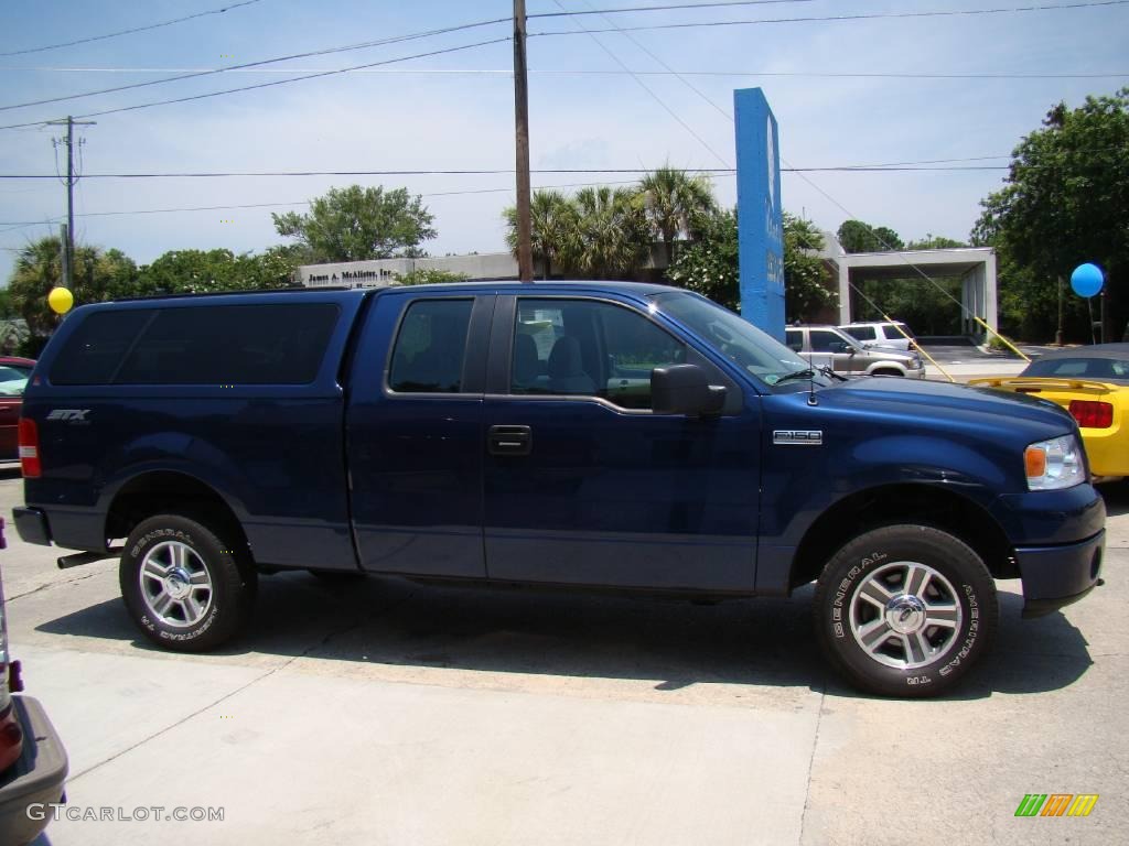 2008 F150 STX SuperCab 4x4 - Dark Blue Pearl Metallic / Medium/Dark Flint photo #6