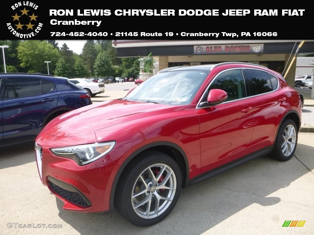 2018 Stelvio AWD - Rosso Alfa (Red) / Black/Black photo #1