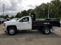 2019 Summit White Chevrolet Silverado 3500HD Work Truck Regular Cab 4x4 Dump Truck  photo #3