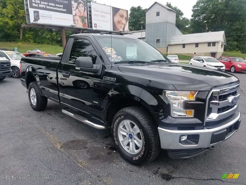 2016 F150 XLT Regular Cab 4x4 - Shadow Black / Medium Earth Gray photo #32