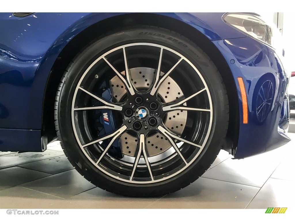 2019 M5 Competition - Marina Bay Blue metallic / Silverstone photo #9