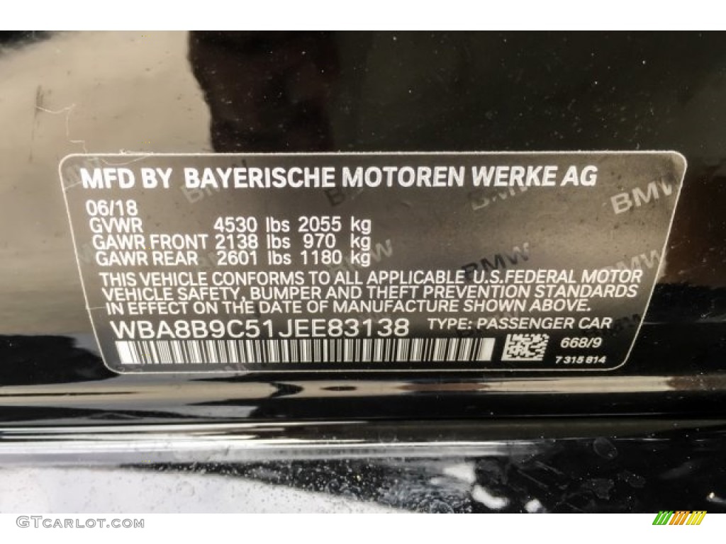 2018 3 Series 330i Sedan - Jet Black / Black photo #11