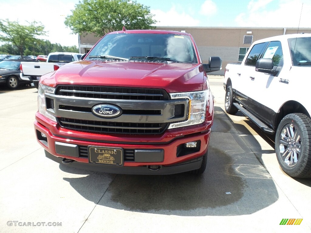 2018 F150 XLT SuperCab 4x4 - Ruby Red / Black photo #1