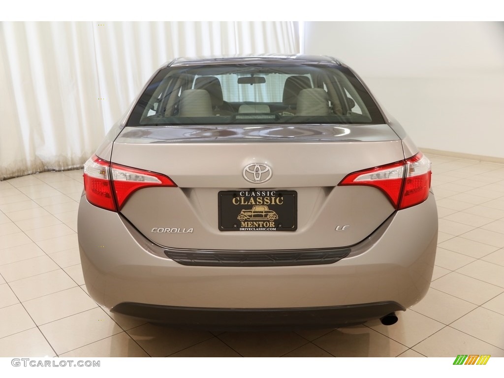 2016 Corolla LE - Brown Sugar Metallic / Ivory photo #17