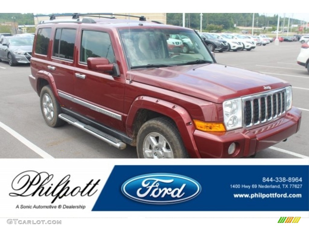 2008 Commander Overland 4x4 - Red Rock Crystal Pearl / Dark Khaki/Light Graystone photo #1
