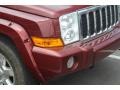 2008 Red Rock Crystal Pearl Jeep Commander Overland 4x4  photo #3