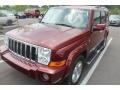 2008 Red Rock Crystal Pearl Jeep Commander Overland 4x4  photo #28