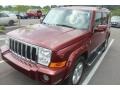 2008 Red Rock Crystal Pearl Jeep Commander Overland 4x4  photo #29
