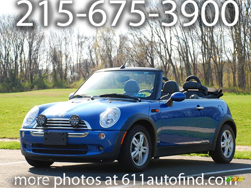 2006 Cooper Convertible - Hyper Blue Metallic / Black/Panther Black photo #1