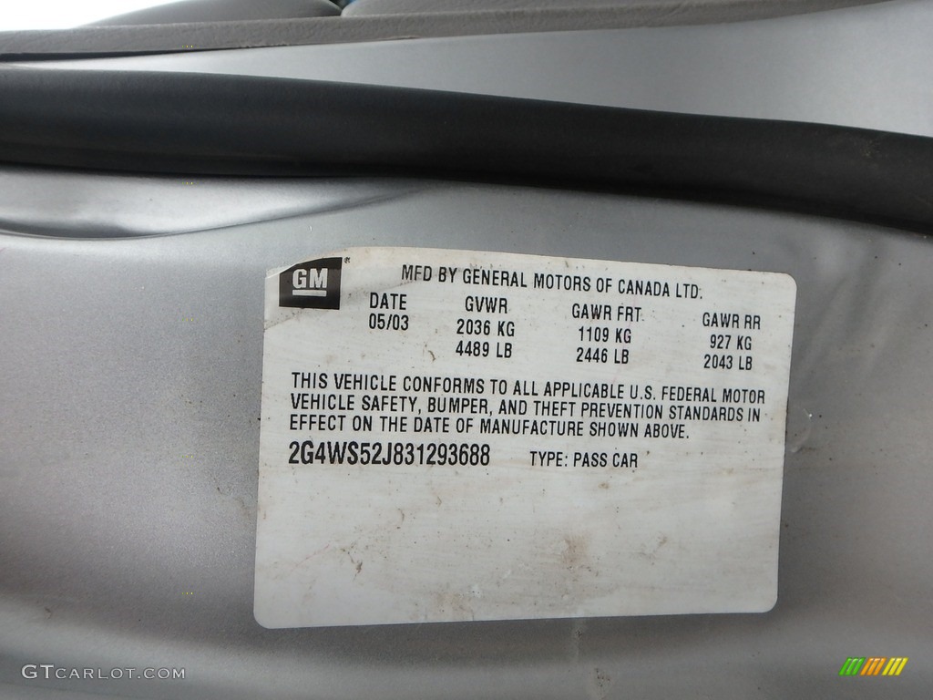 2003 Century Custom - Sterling Silver Metallic / Medium Gray photo #19