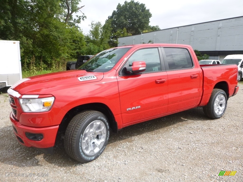 2019 1500 Big Horn Crew Cab 4x4 - Flame Red / Black/Diesel Gray photo #1