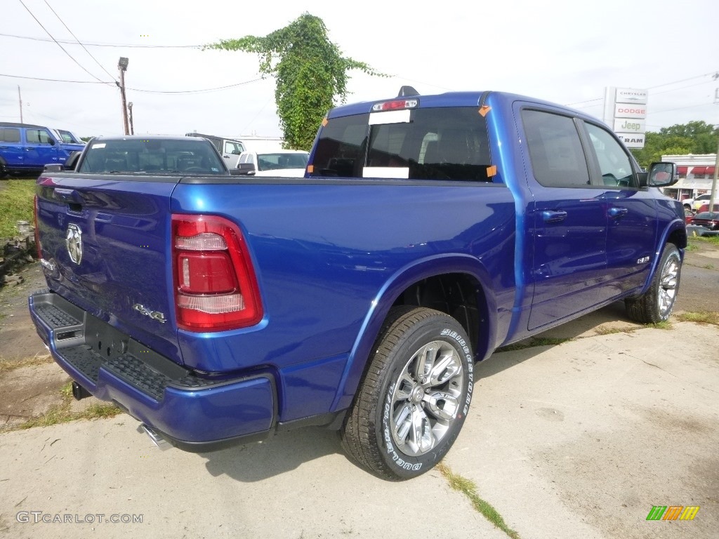 2019 1500 Laramie Crew Cab 4x4 - Blue Streak Pearl / Black photo #4