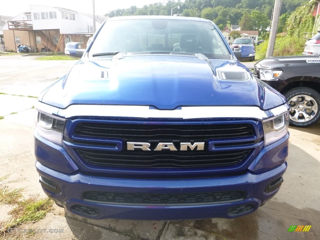 2019 1500 Laramie Crew Cab 4x4 - Blue Streak Pearl / Black photo #7