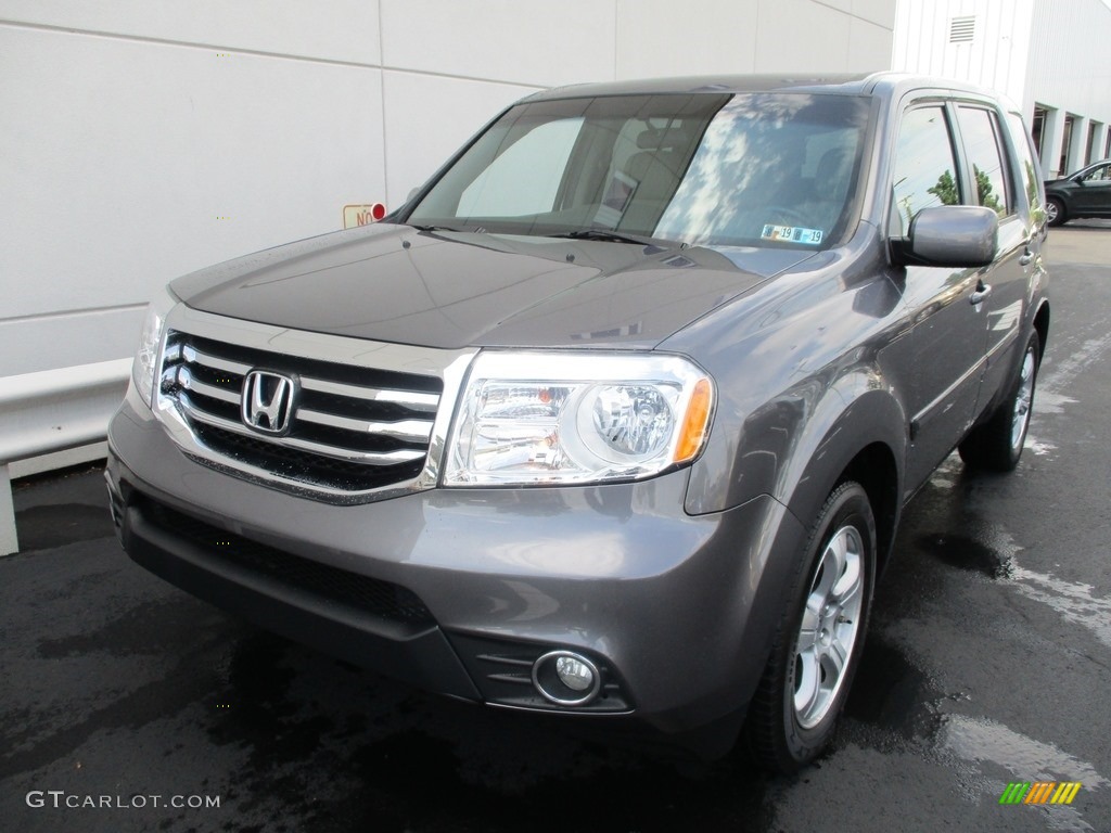 2015 Pilot EX 4WD - Modern Steel Metallic / Gray photo #8