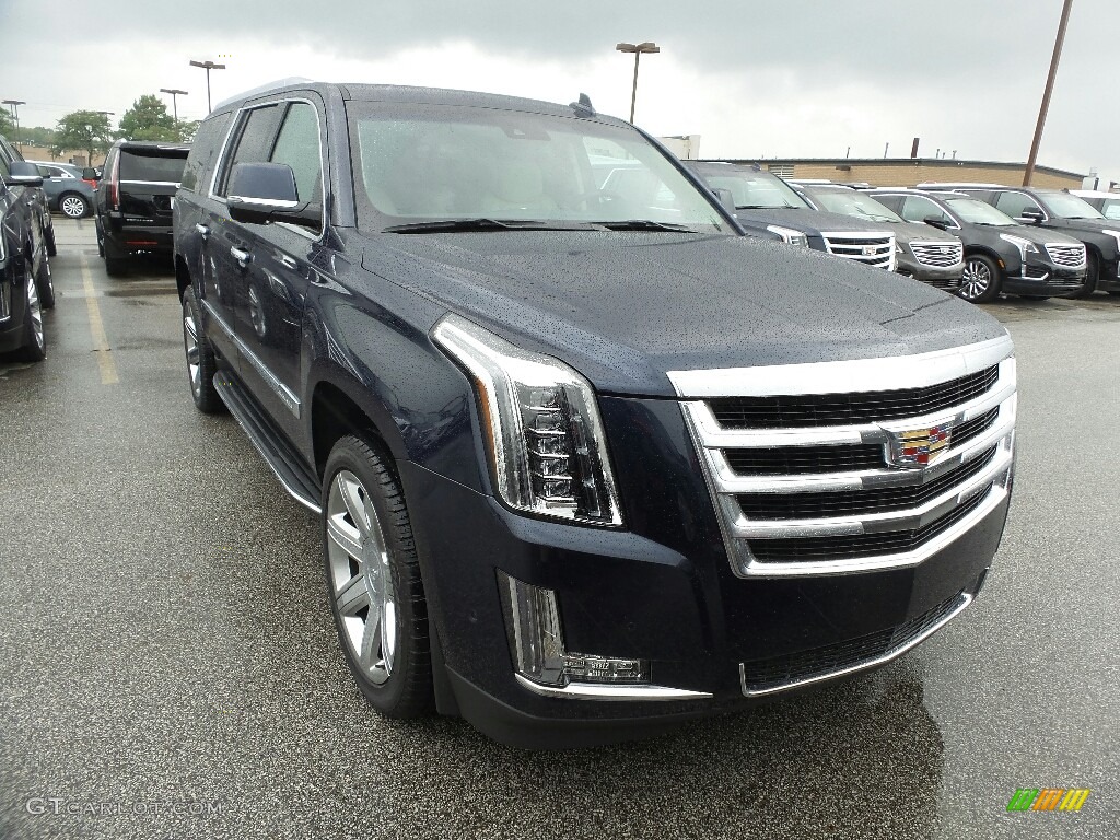 Dark Adriatic Blue Metallic 2019 Cadillac Escalade ESV Luxury 4WD Exterior Photo #128967688