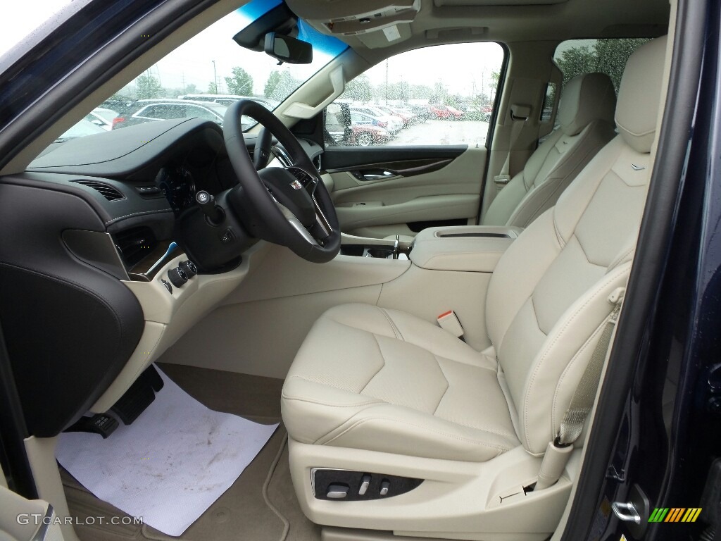 Shale/Jet Black Accents Interior 2019 Cadillac Escalade ESV Luxury 4WD Photo #128967750