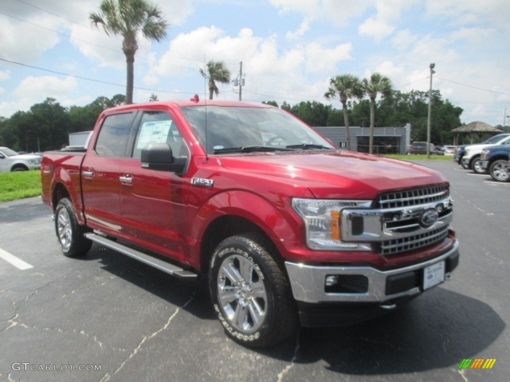 2018 F150 XLT SuperCrew 4x4 - Ruby Red / Earth Gray photo #1