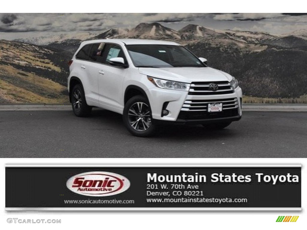 2018 Highlander LE AWD - Blizzard White Pearl / Black photo #1