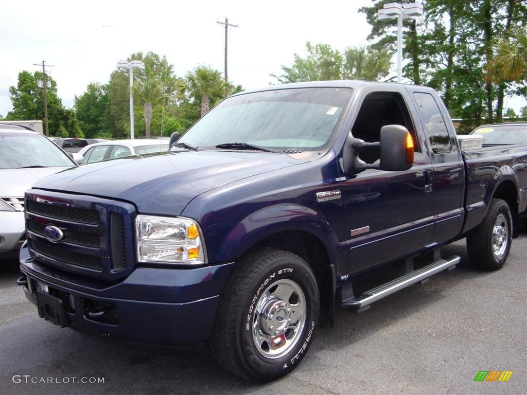 2005 F250 Super Duty XLT SuperCab - True Blue Metallic / Dark Flint photo #1