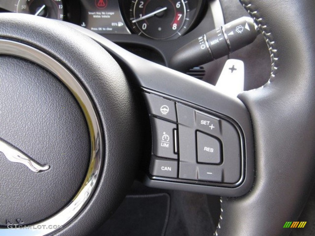 2017 Jaguar F-TYPE SVR AWD Convertible SVR Quilted Jet W/Cirrus Stitching Steering Wheel Photo #128973691