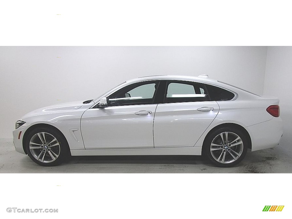 2018 4 Series 430i xDrive Gran Coupe - Mineral White Metallic / Coral Red photo #2
