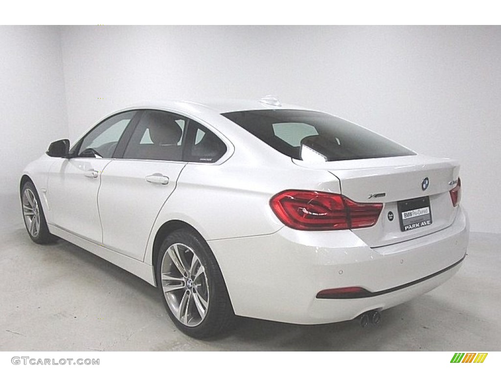 2018 4 Series 430i xDrive Gran Coupe - Mineral White Metallic / Coral Red photo #3