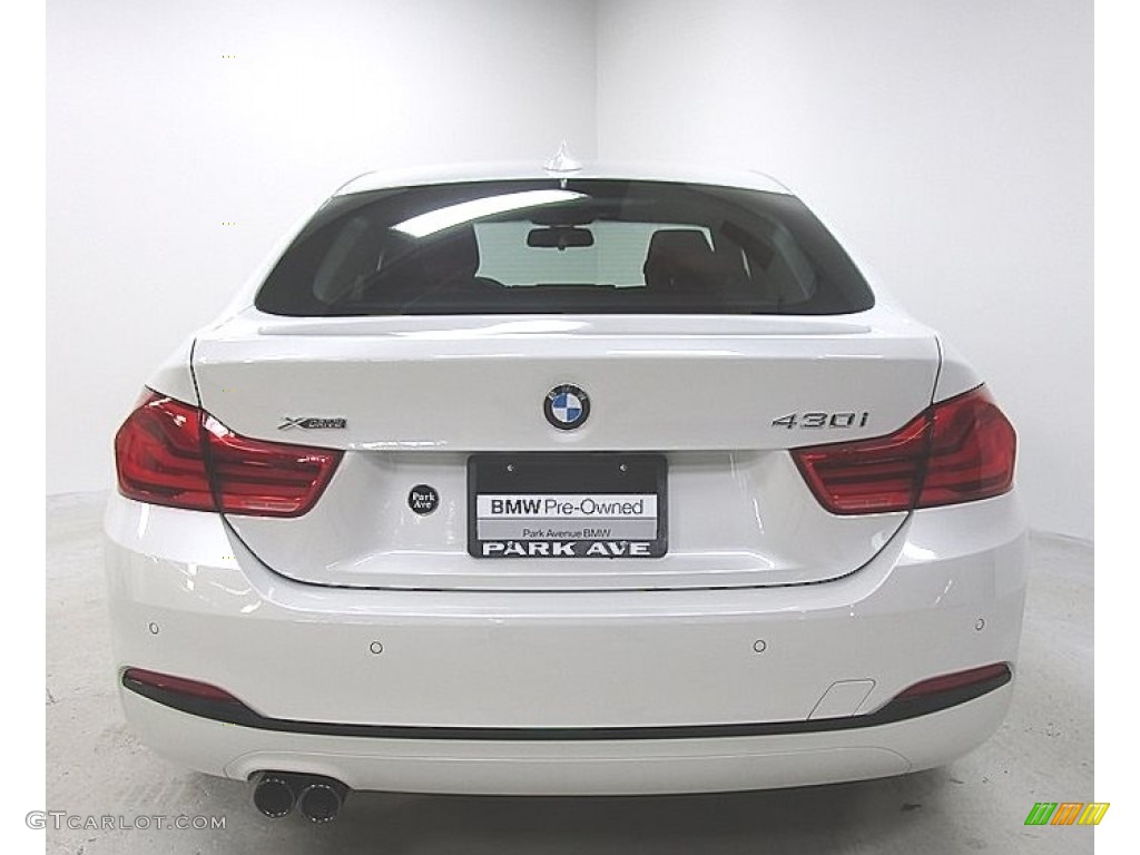 2018 4 Series 430i xDrive Gran Coupe - Mineral White Metallic / Coral Red photo #4