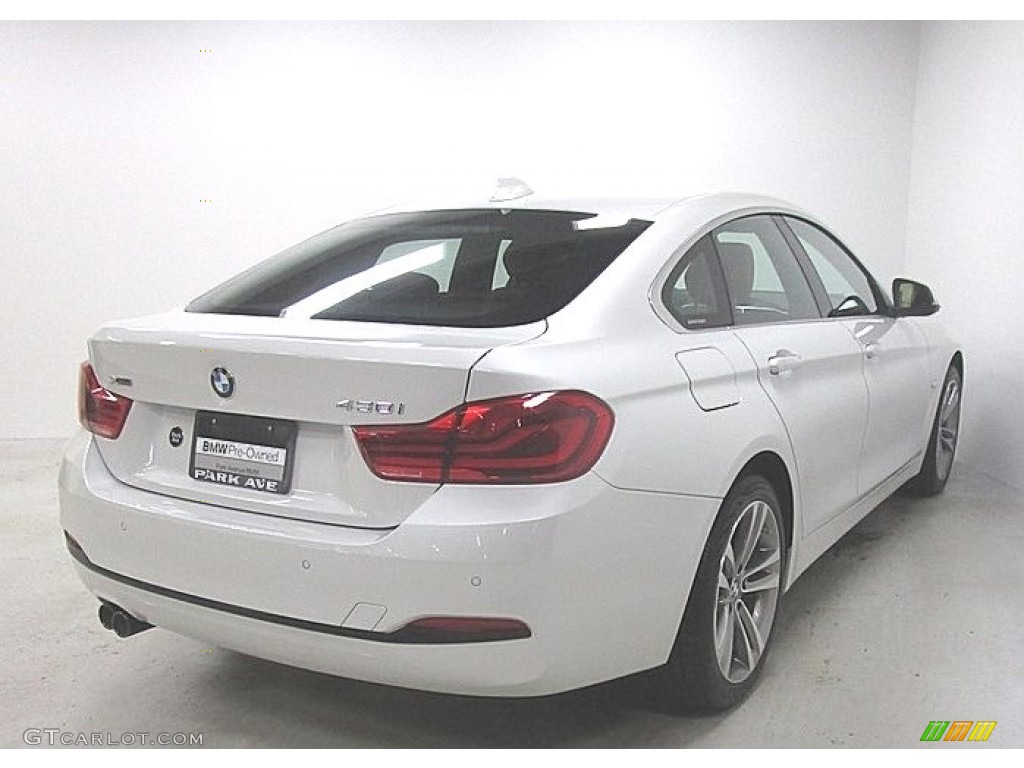 2018 4 Series 430i xDrive Gran Coupe - Mineral White Metallic / Coral Red photo #5