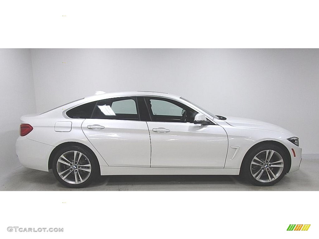 2018 4 Series 430i xDrive Gran Coupe - Mineral White Metallic / Coral Red photo #6