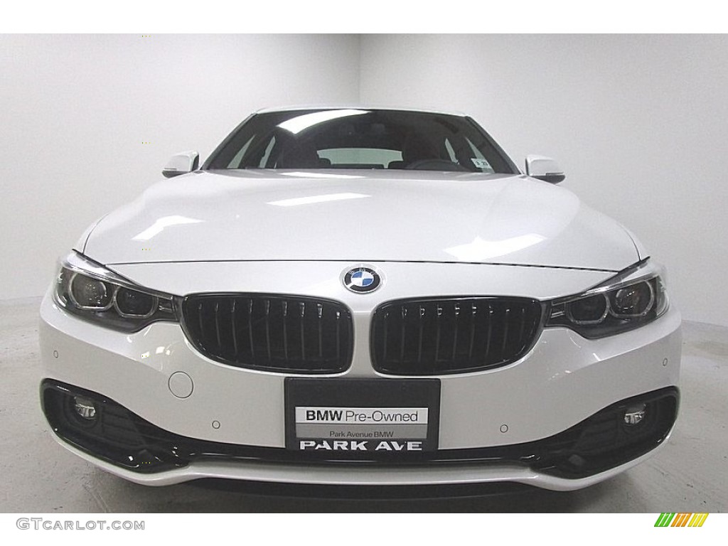 2018 4 Series 430i xDrive Gran Coupe - Mineral White Metallic / Coral Red photo #9