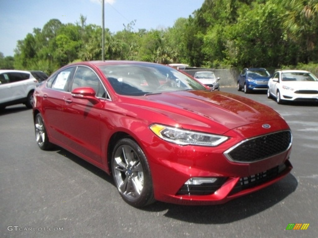 2017 Fusion Sport AWD - Ruby Red / Dark Earth Grey photo #1