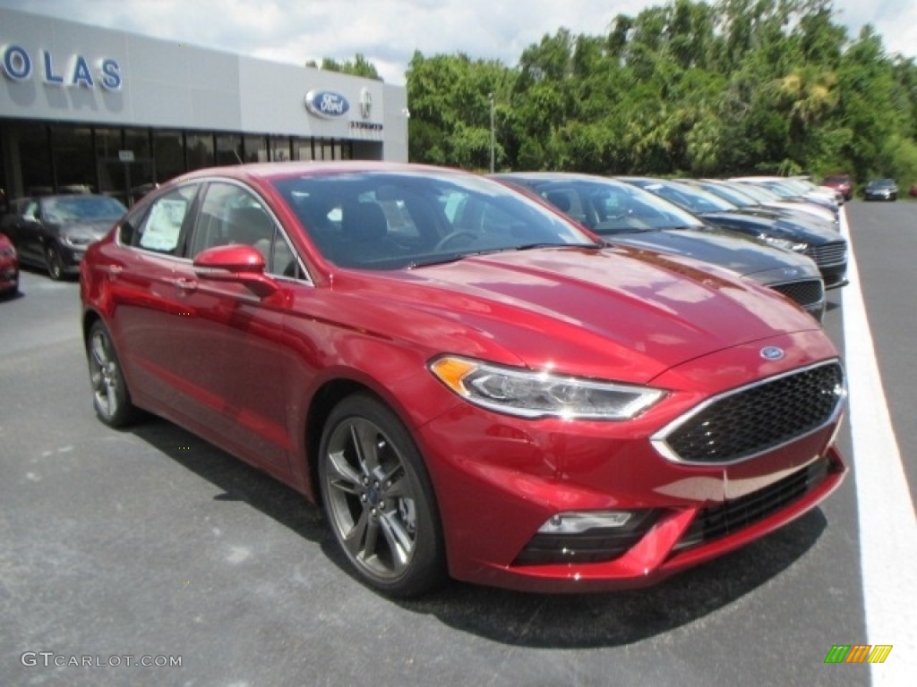 2017 Fusion Sport AWD - Ruby Red / Dark Earth Grey photo #5