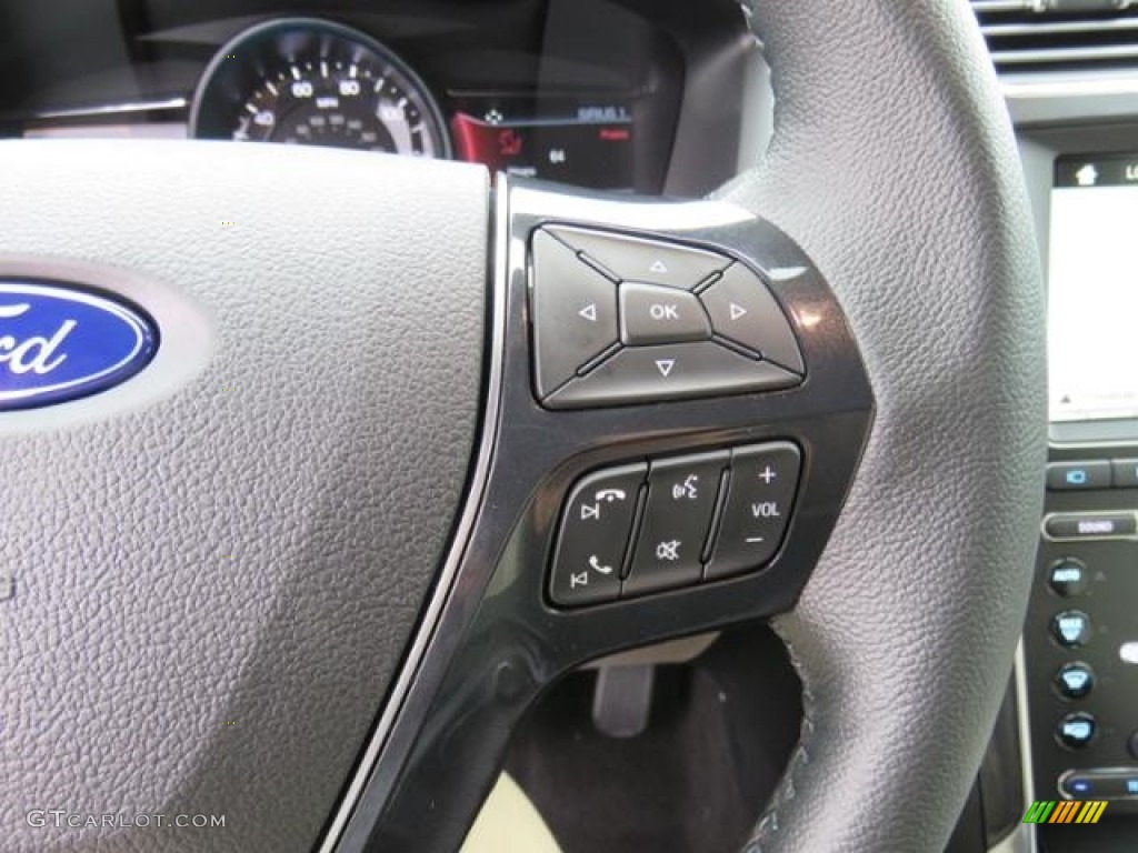 2018 Ford Explorer Limited Ebony Black Steering Wheel Photo #128980090