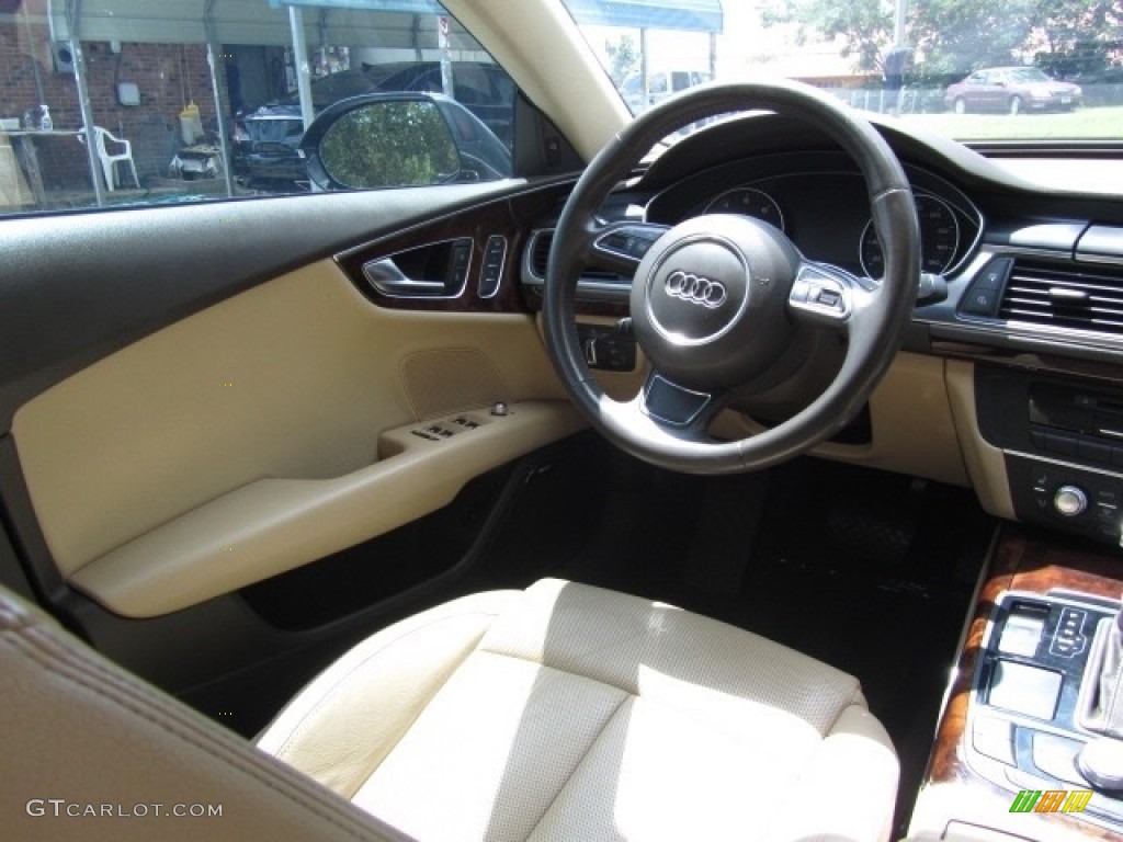 2012 A7 3.0T quattro Prestige - Brilliant Black / Velvet Beige photo #12