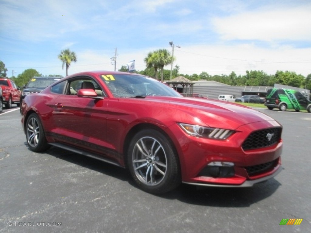 2017 Mustang Ecoboost Coupe - Ruby Red / Ceramic photo #7