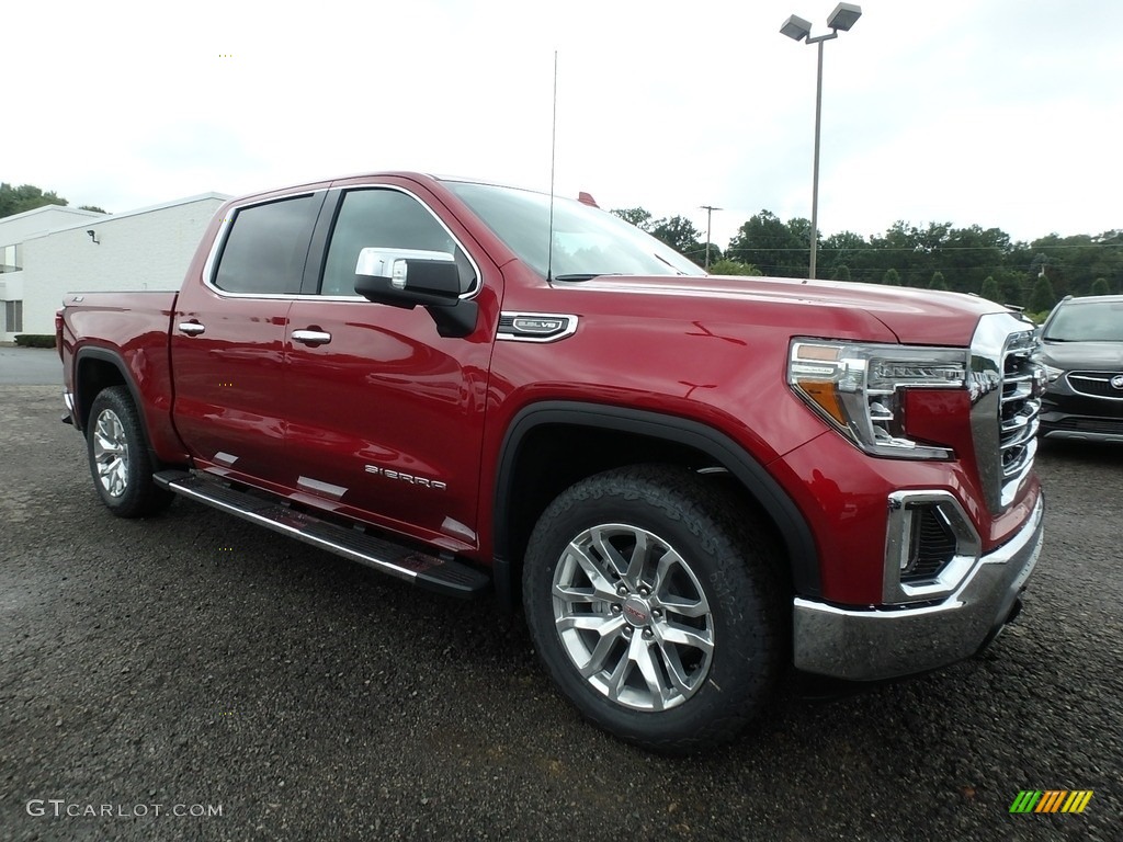 Red Quartz Tintcoat 2019 GMC Sierra 1500 SLT Crew Cab 4WD Exterior Photo #128985097