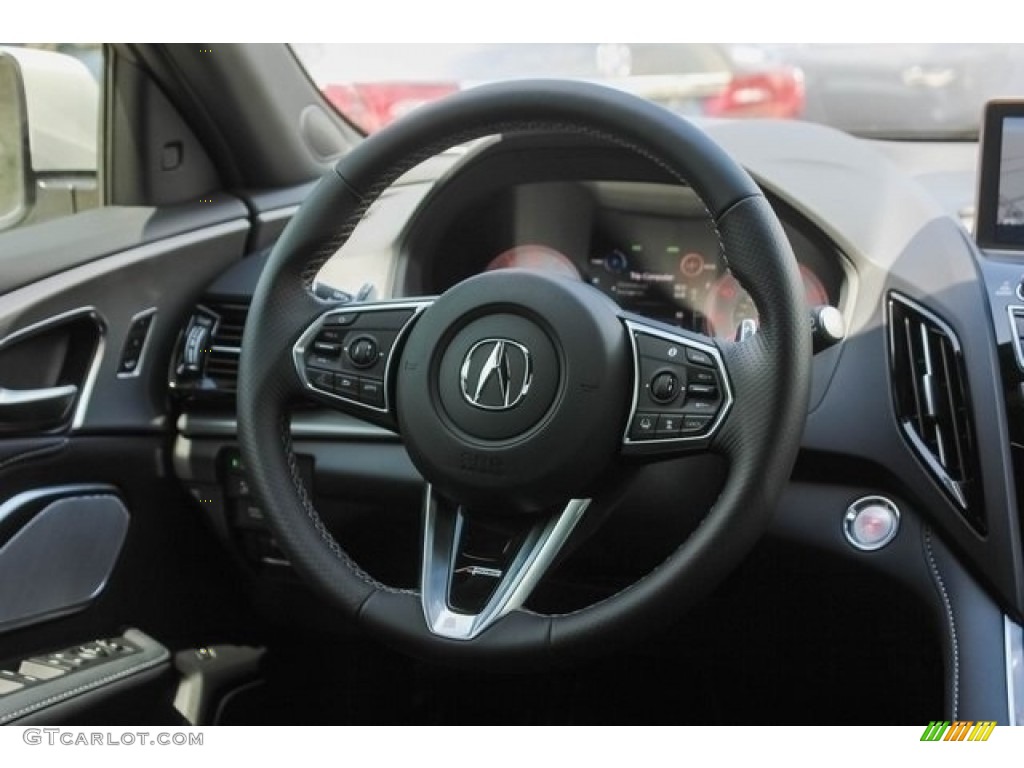 2019 Acura RDX A-Spec Ebony Steering Wheel Photo #128986075