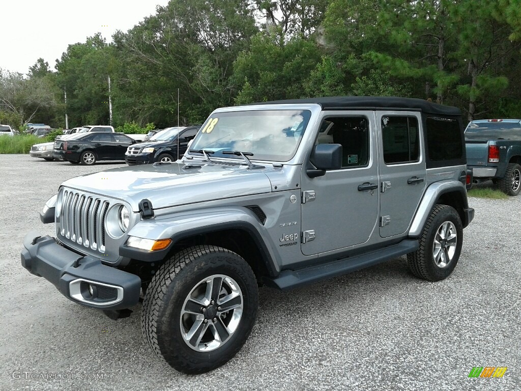 Billet Silver Metallic 2018 Jeep Wrangler Unlimited Sahara 4x4 Exterior Photo #128988634