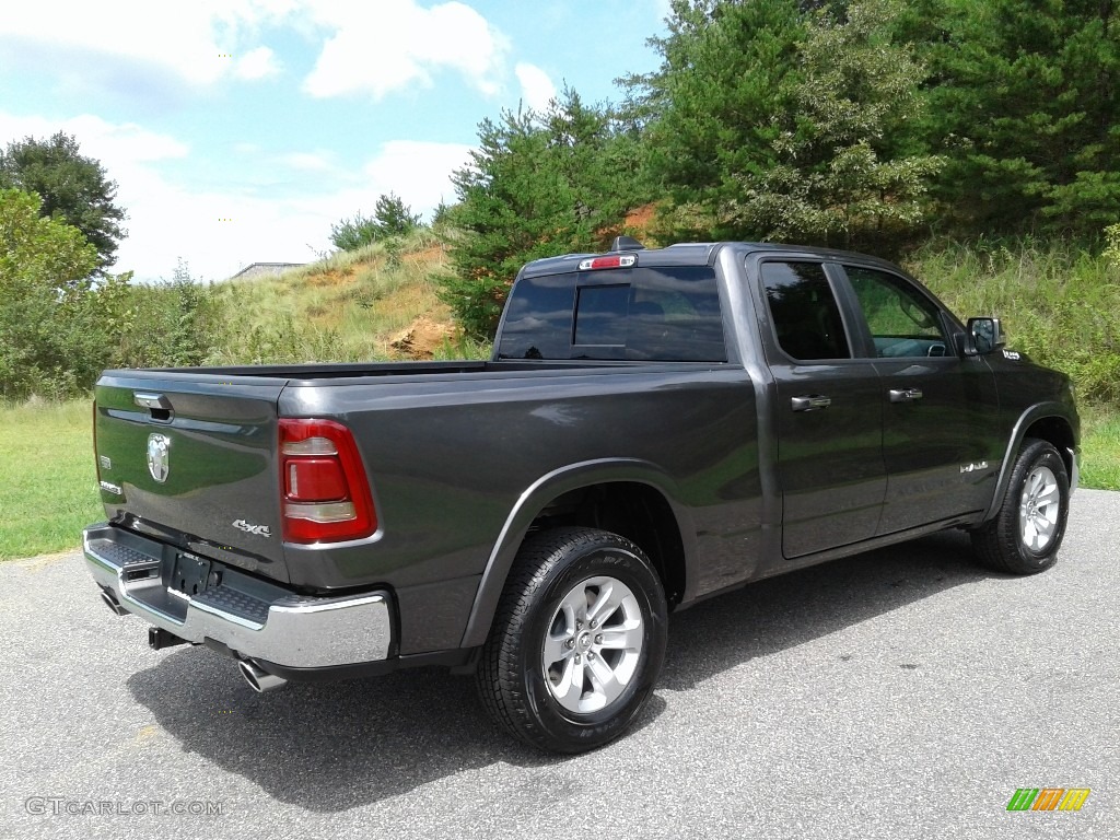 2019 1500 Laramie Quad Cab 4x4 - Granite Crystal Metallic / Black photo #6