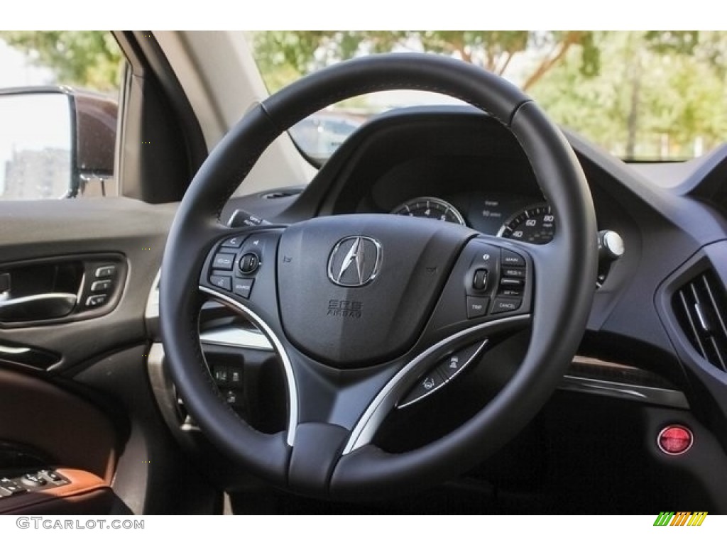 2019 Acura MDX Standard MDX Model Espresso Steering Wheel Photo #128990755