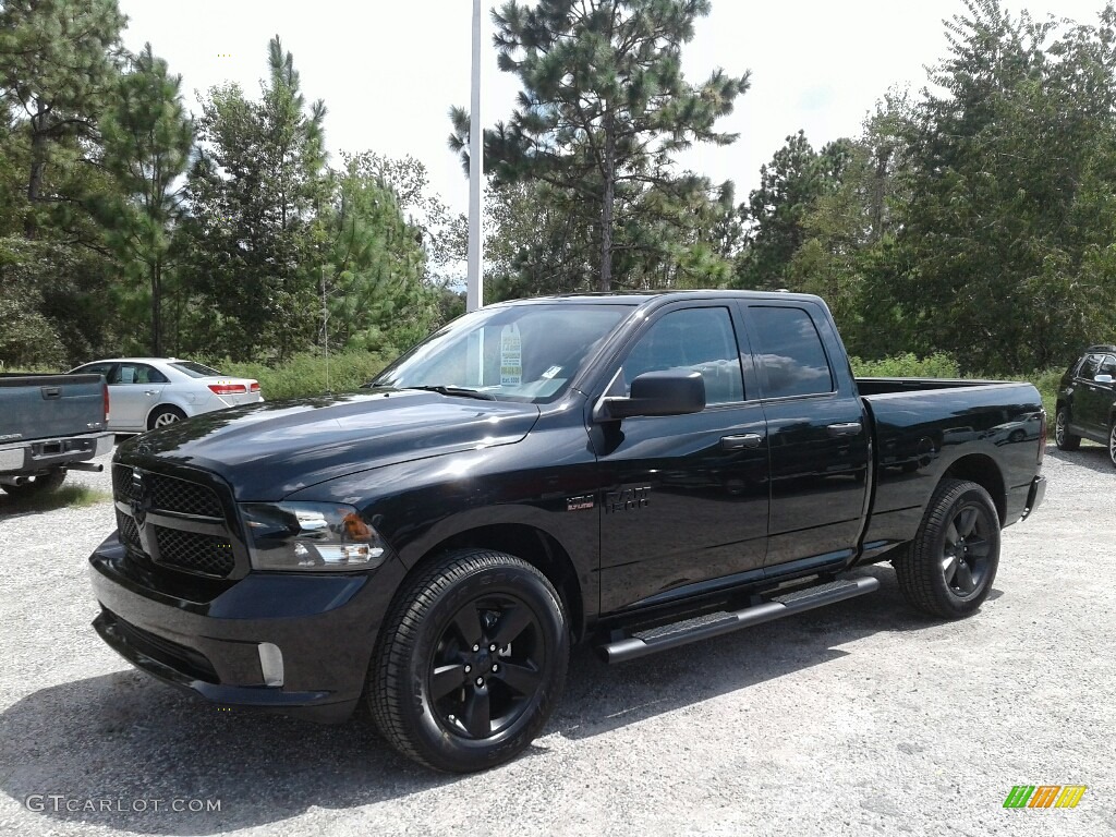 2018 1500 Express Quad Cab - Brilliant Black Crystal Pearl / Black/Diesel Gray photo #1