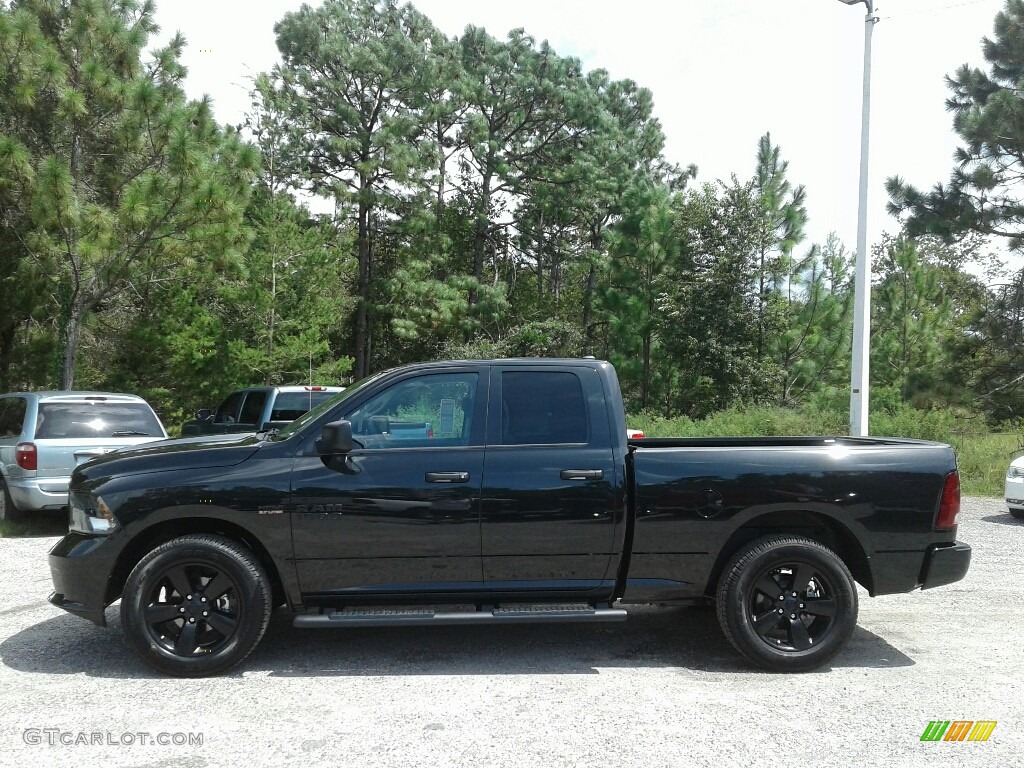 2018 1500 Express Quad Cab - Brilliant Black Crystal Pearl / Black/Diesel Gray photo #2